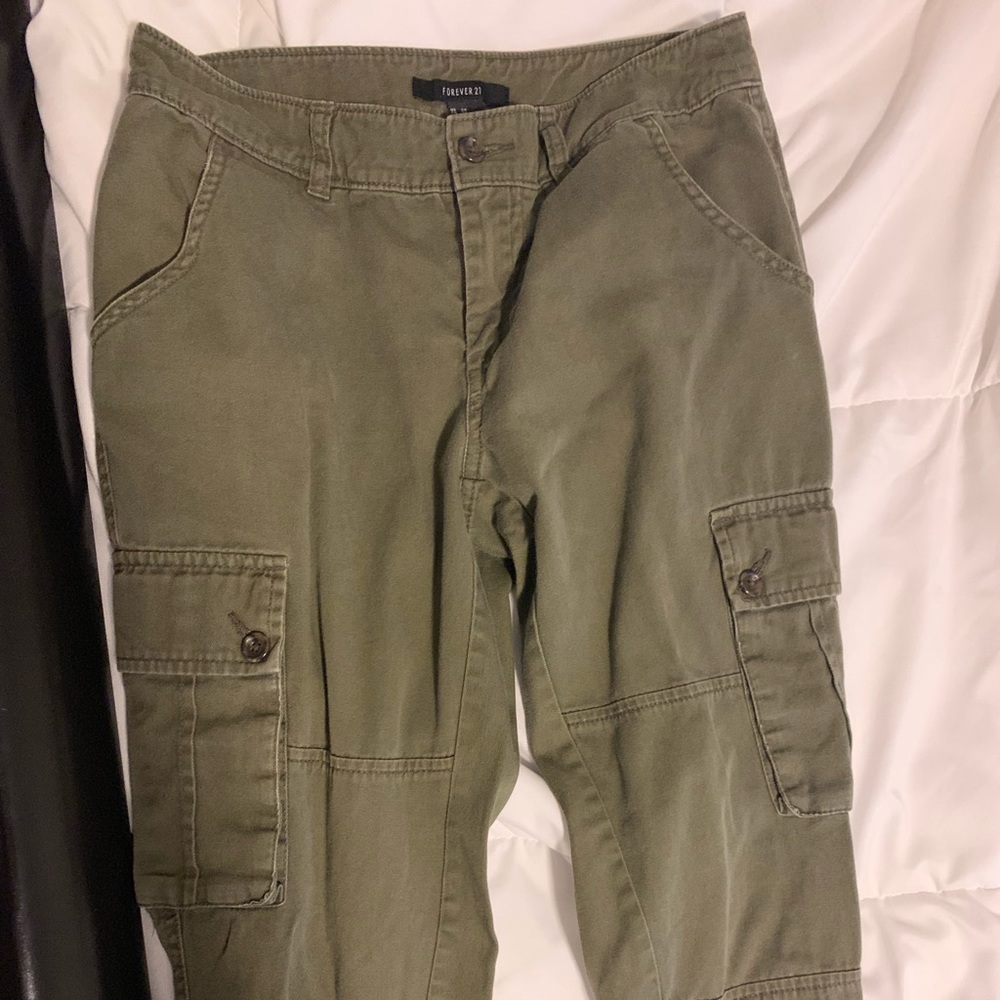 Olive Cargo Pants/Capris